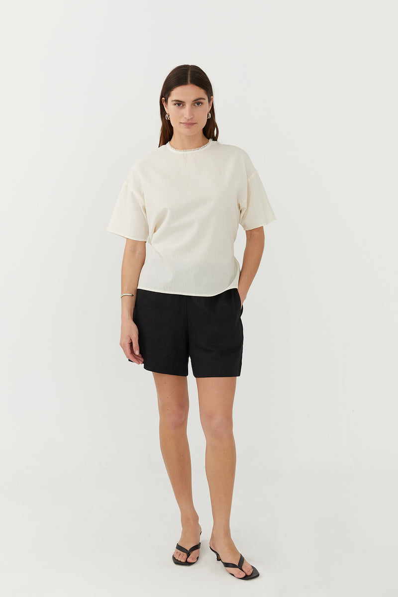 その他 SALSATION WEAR Unisex shorts Drawstring Shorts Black – The Slow Label