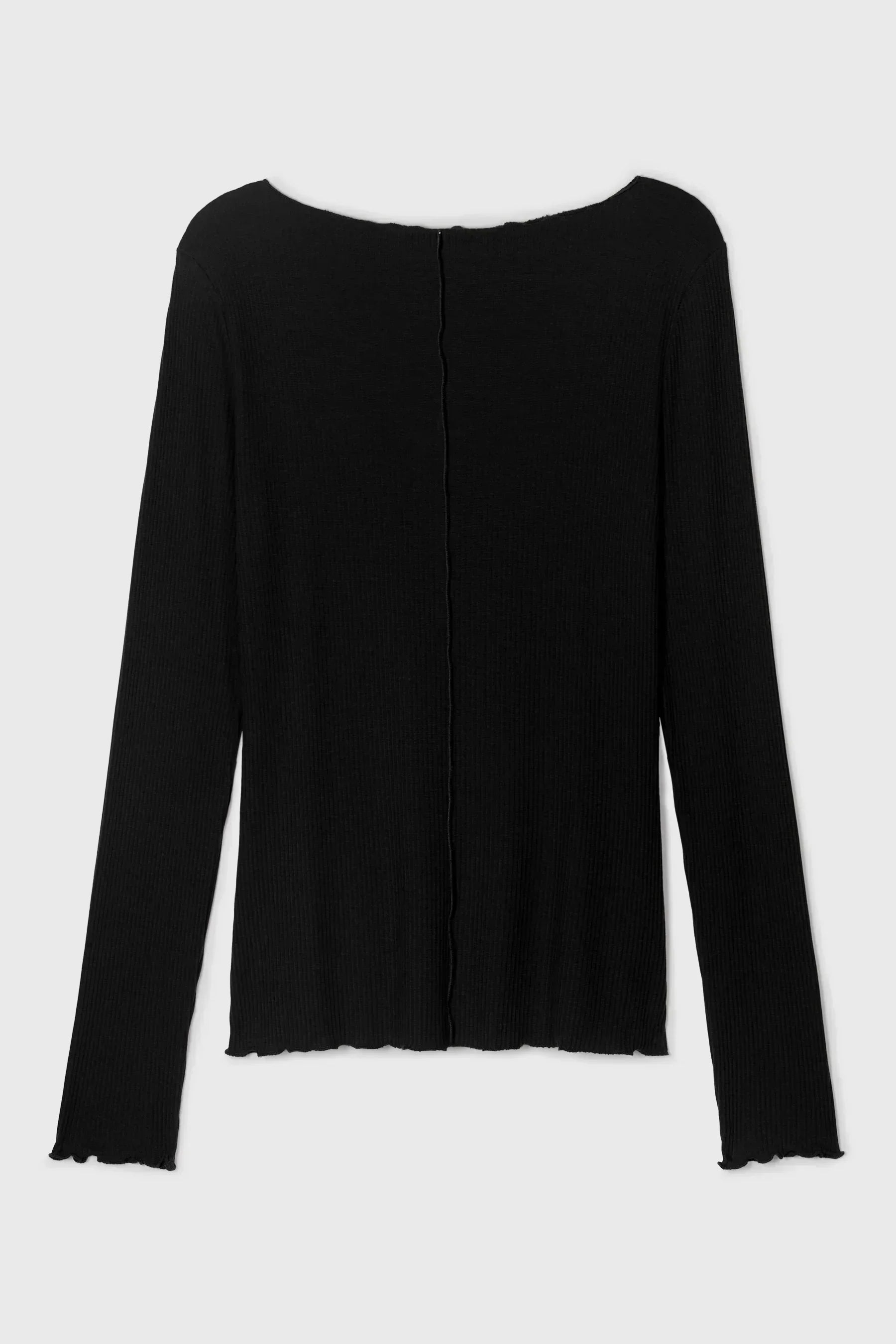 Boat Neck Top Black | Sustainable Women's Tops – The Slow Label