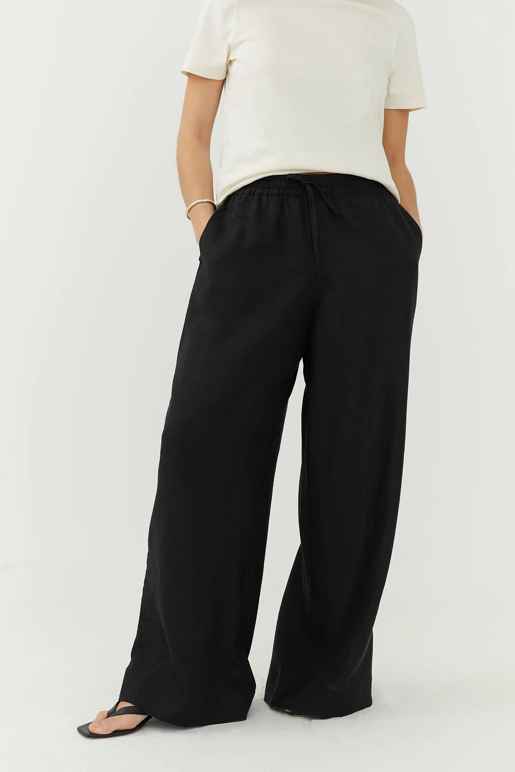 Drawstring Pants Black – The Slow Label