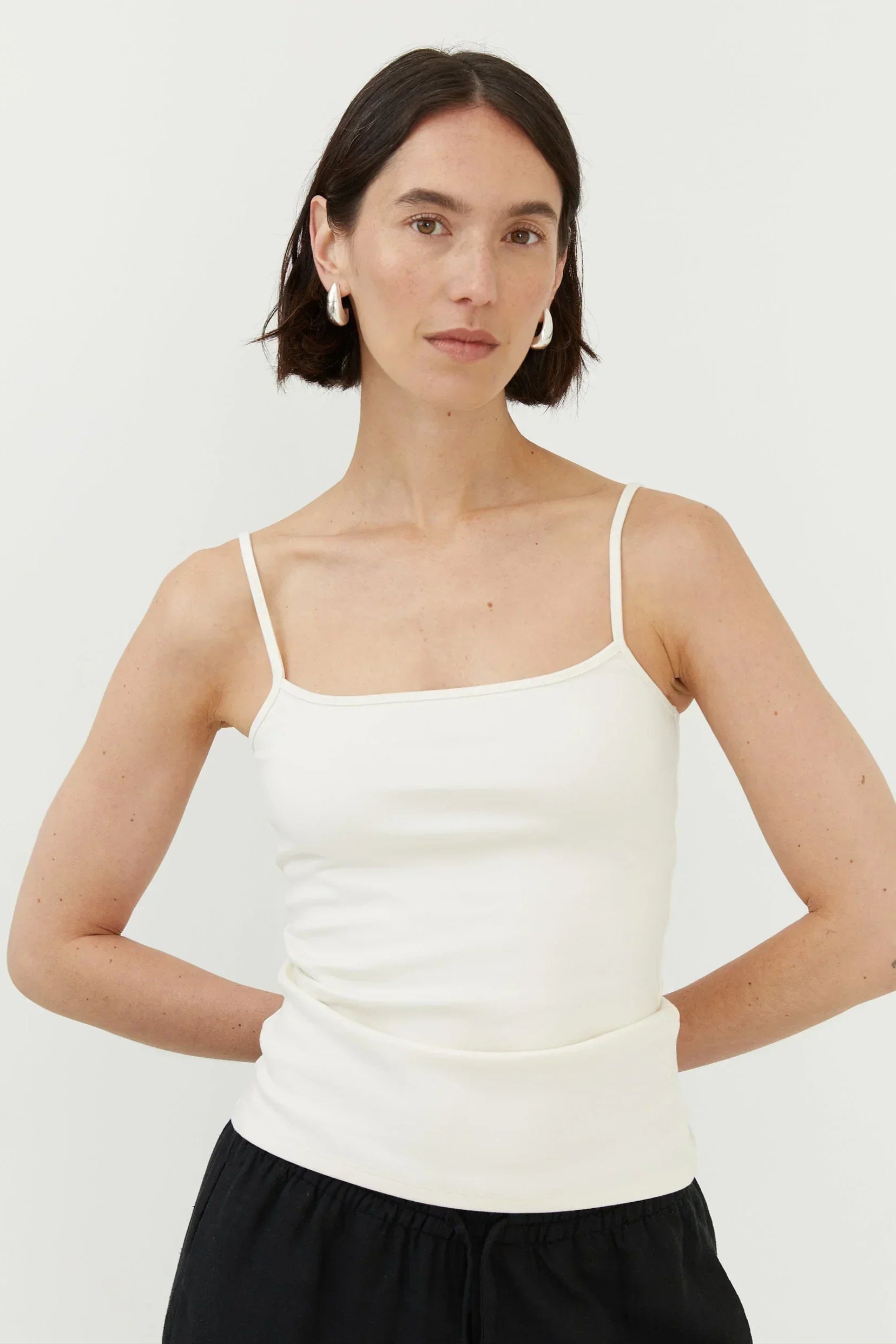 Everyday Tank Ecru | Sustainable Women's Tops & Tees – The Slow Label