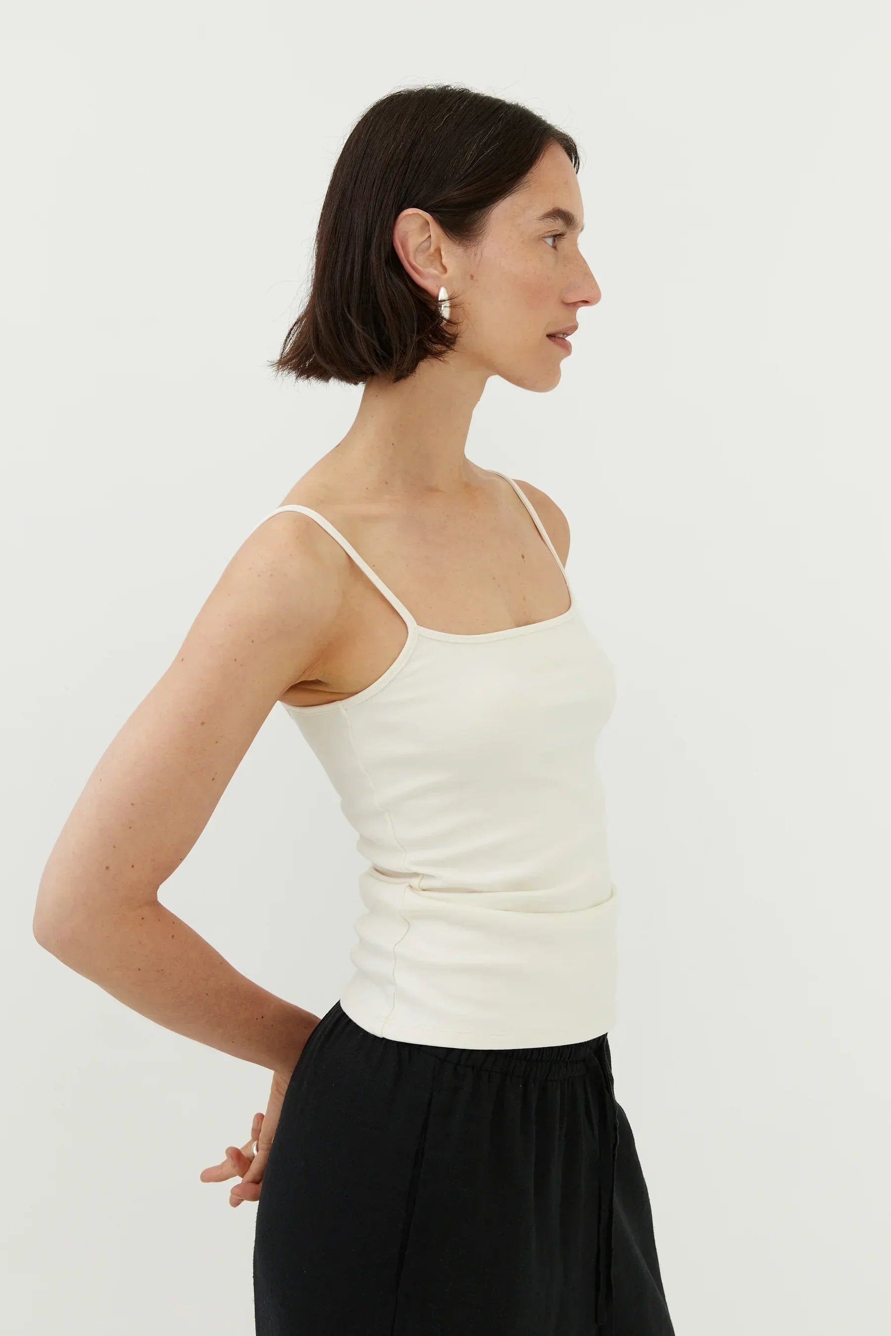 Everyday Tank Ecru | Sustainable Women's Tops & Tees – The Slow Label