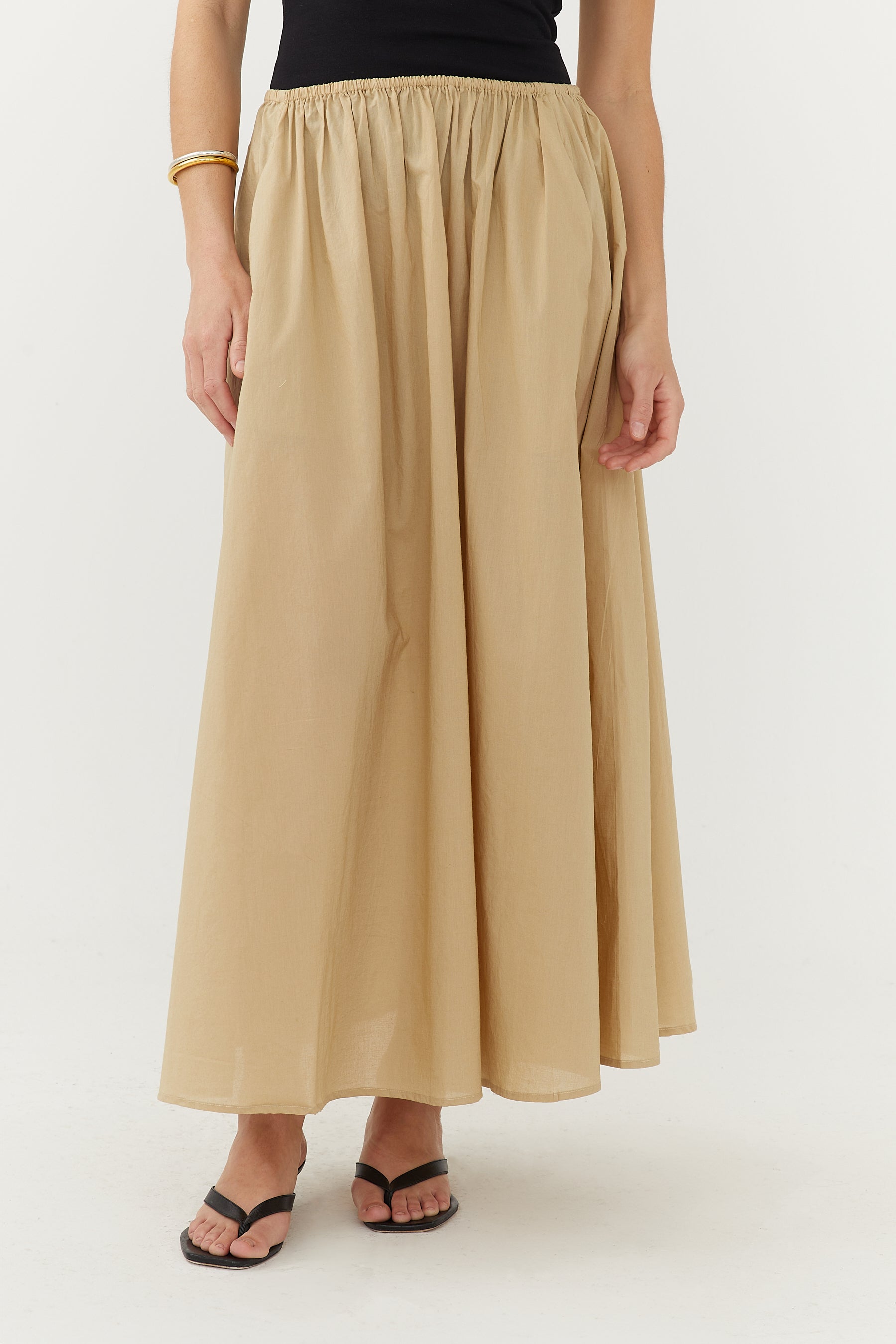 na.e Volume Gather Skirt ミント Index Long Skirt Gather Midi Length L Mint Green YK3 Used