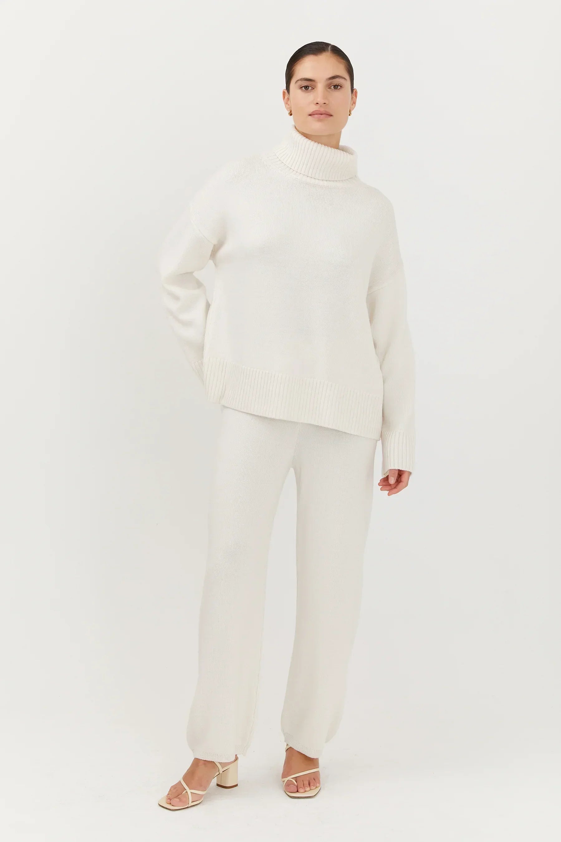 Wool Pants Ecru | Sustainable Women's Pants & Skirts  The Slow Label