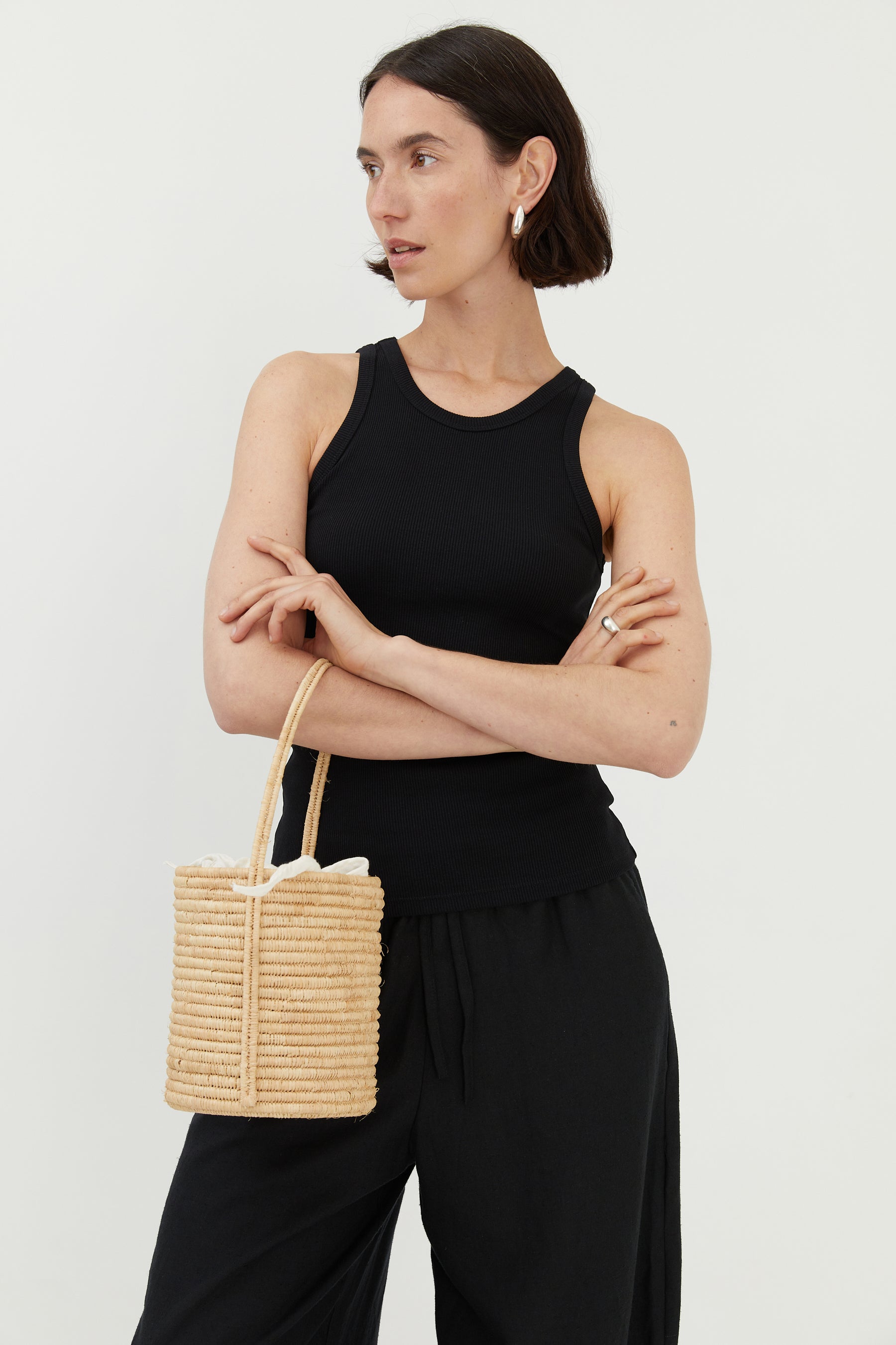 ショルダーバッグ・ポシェット [Slowslowly] Daisy Raffia Bucket Bag Raffia Bucket Bag – The Slow Label