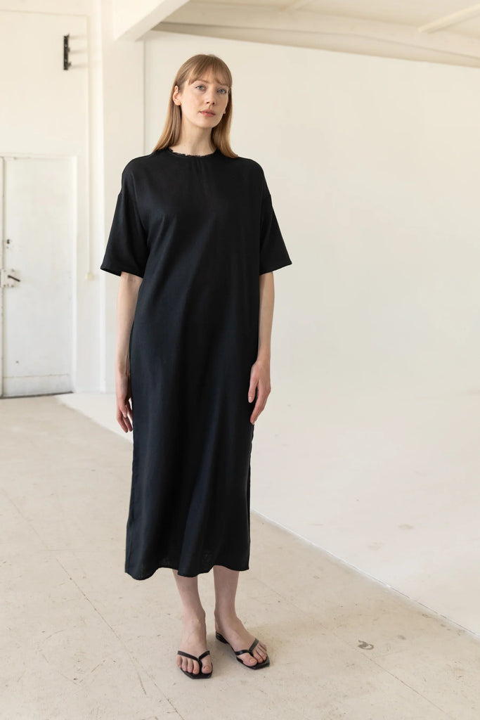 Woven Tee Dress Ecru Woven Tee Dress Ecru