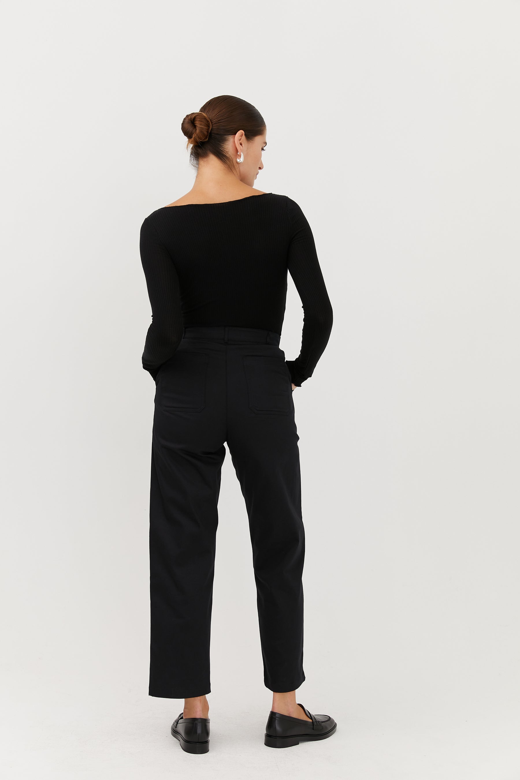 Straight Leg Pants Black