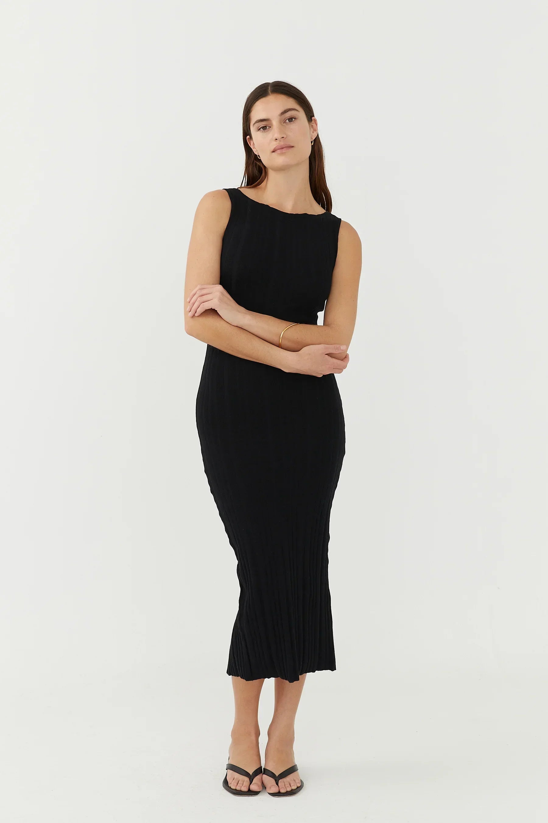 Wide Rib Dress Black Wide Rib Dress Black