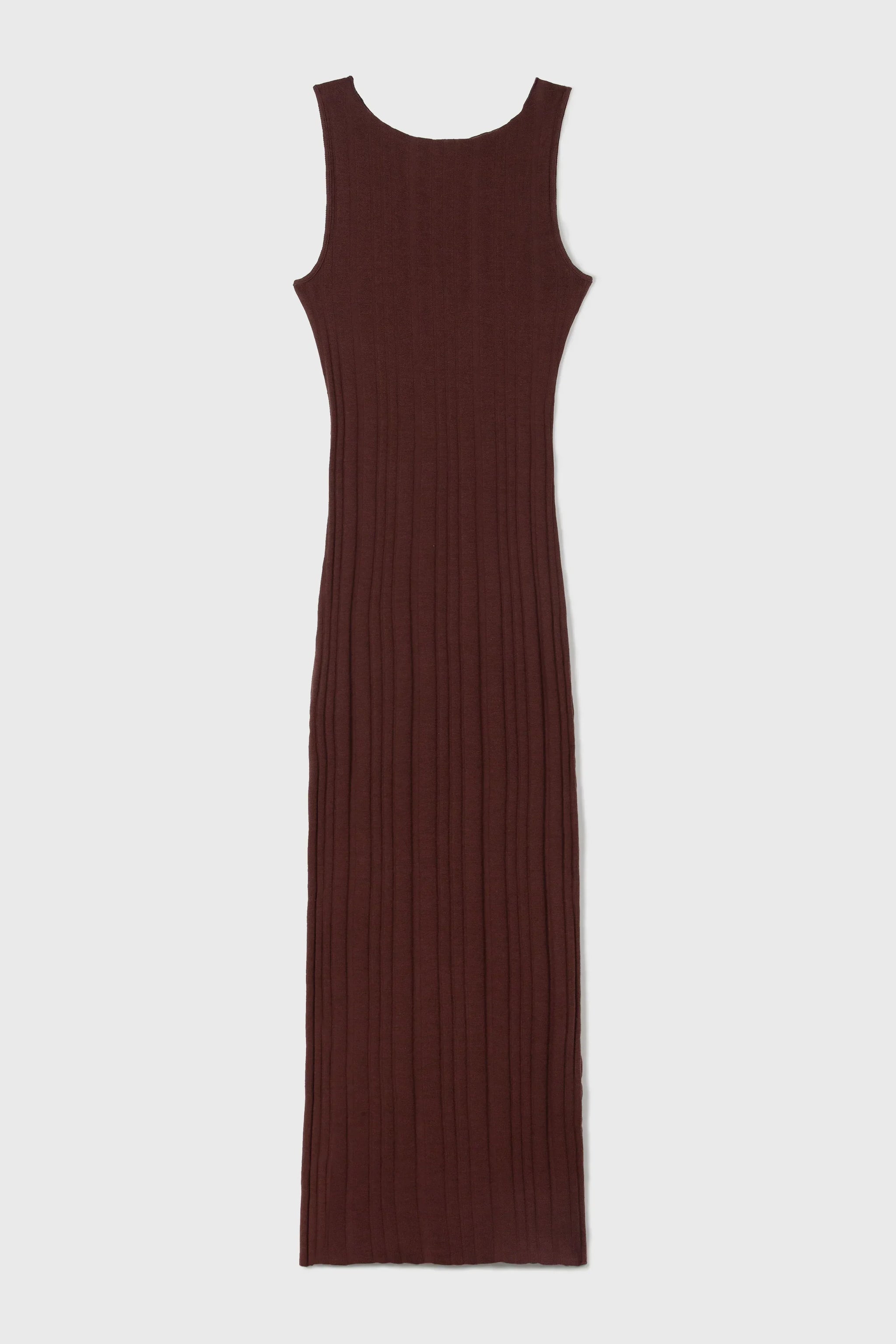 Wide Rib Dress Burgundy | Sustainable Women's Dresses  The Slow Label