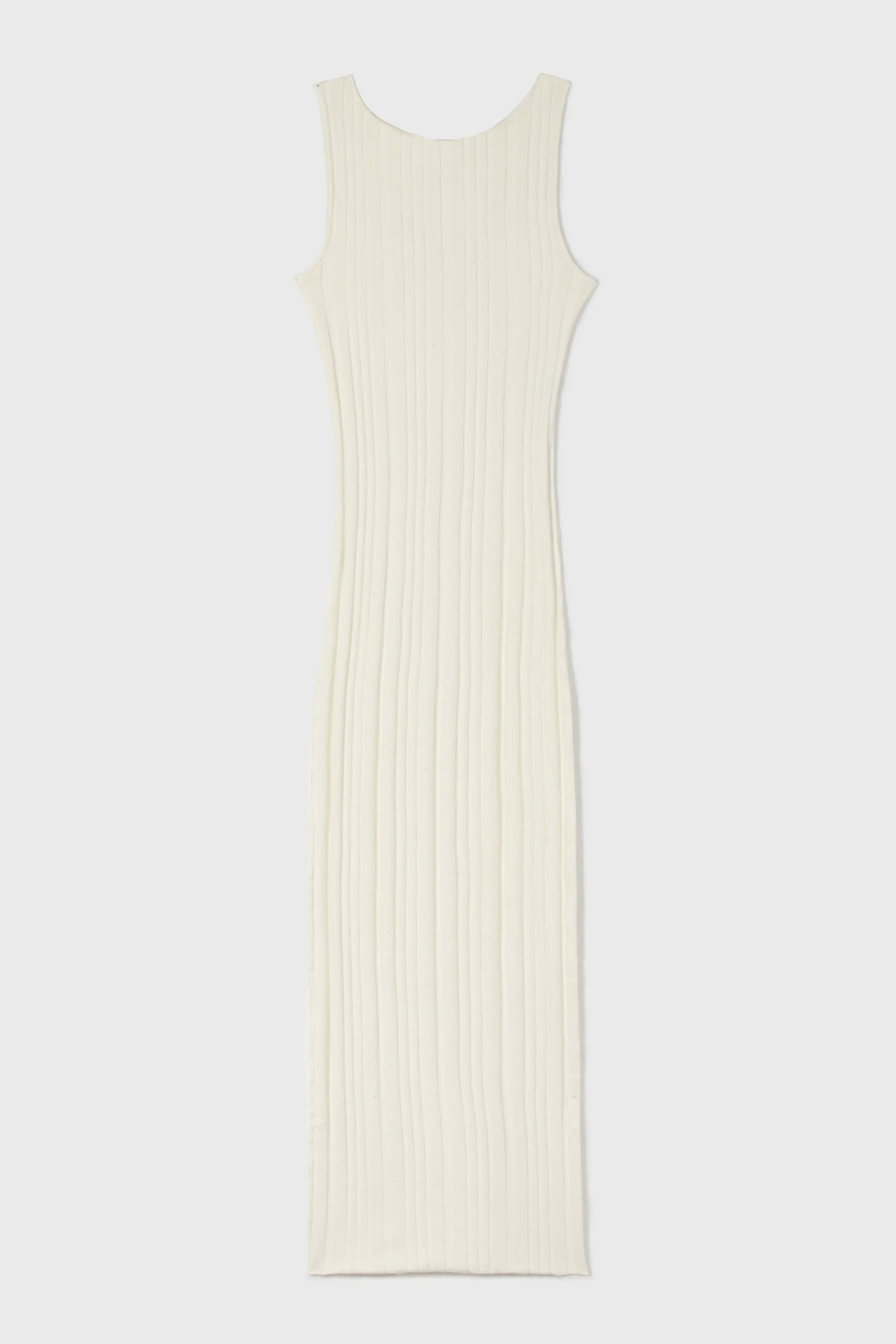 Wide Rib Dress Ecru – The Slow Label