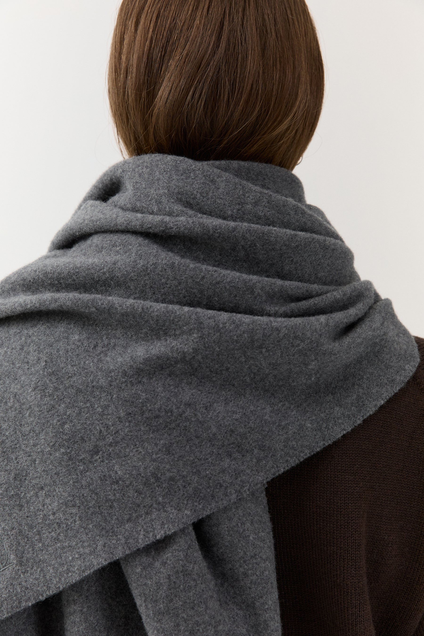 Woven Scarf Medium Grey – The Slow Label