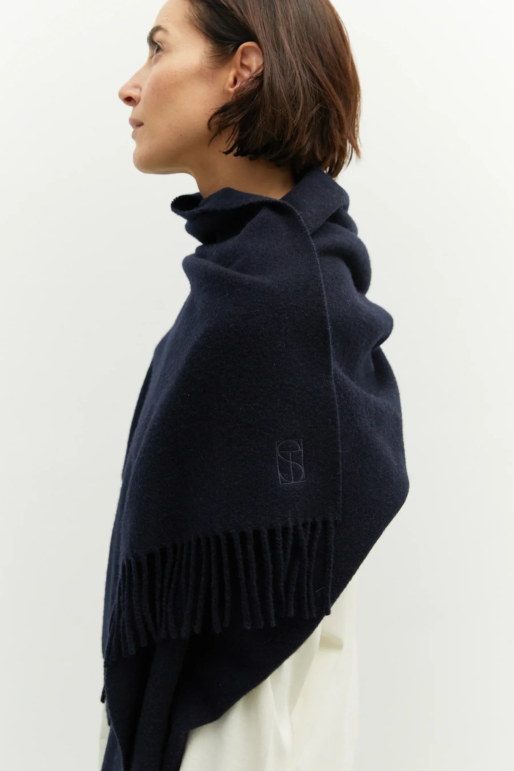 Polartec® Scarf Navy ネイビー AUTHENTIC SUPREME POLARTEC ® SCARF NAVY BLUE / YELLOW FW18 NEW